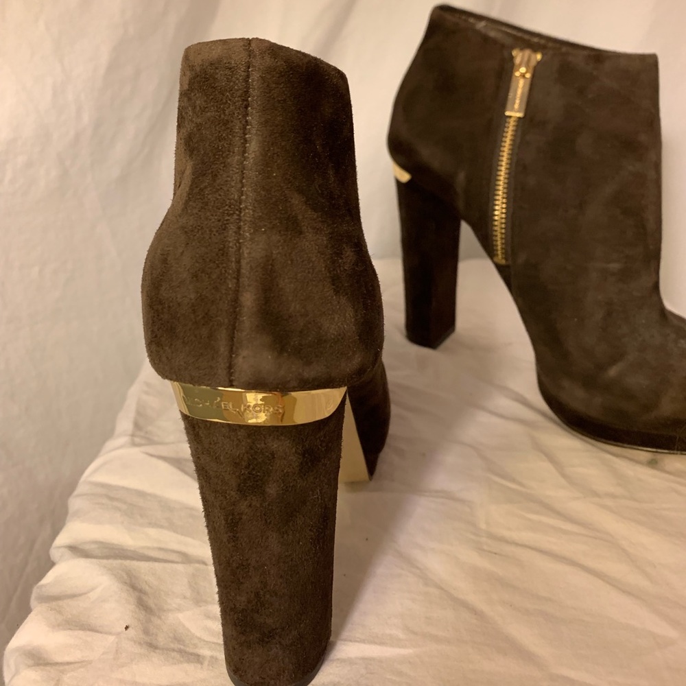 Michael Kors Brown Suede Booties